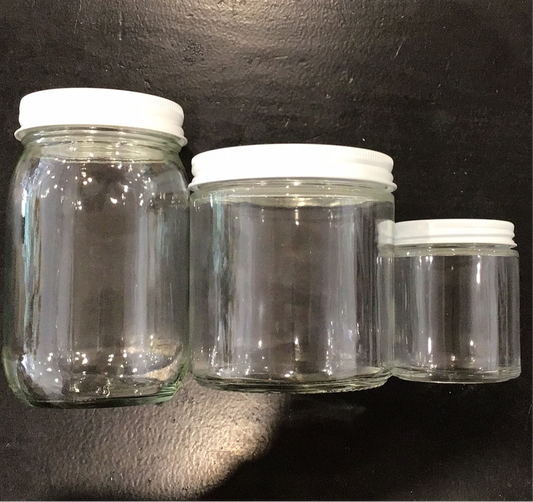 Glass jars metal cap