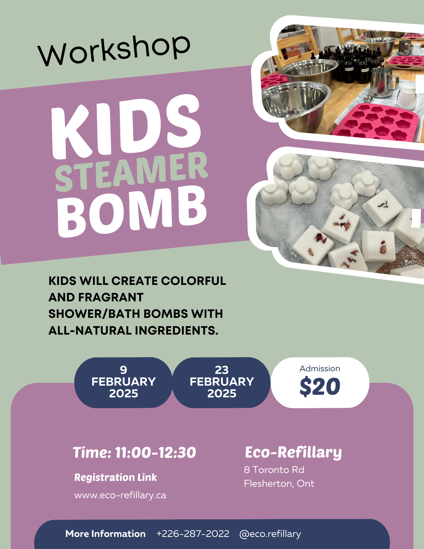 Kids' Bath Bomb & Steamer Workshop FEB 9/23